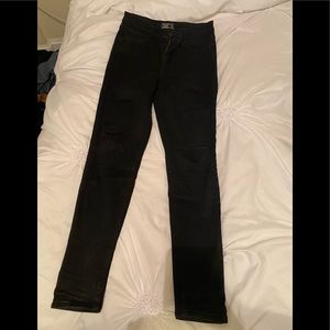 Black A&F High Rise Super Skinny Jeans